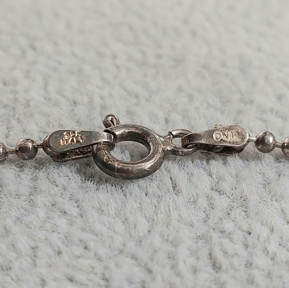 Vintage Sterling Silver necklace with birthstone boy and girl charms - Picture 5 of 12